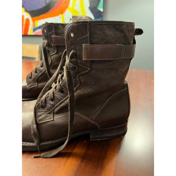 Hugo Boss Men’s Combat/Military Style Boots, Size 45/US 12 - Picture 1 of 5